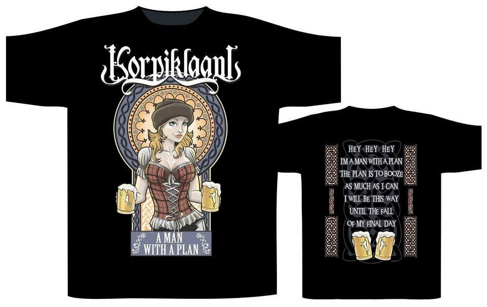 Korpiklaani A Man With A Plan Shirt S M L XL XXL Folk Metal T-shirt ZL597