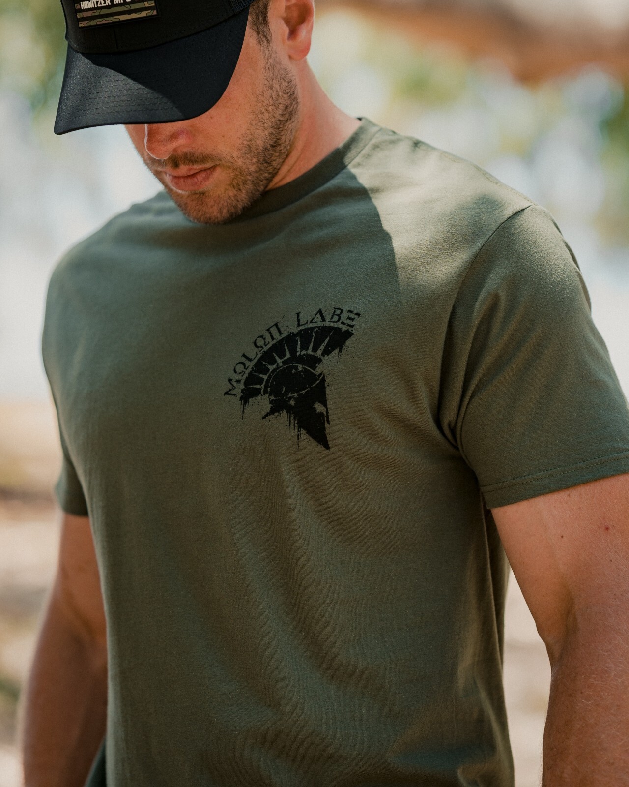 Howitzer Style Men’s T-Shirt MOLON LABE Military Green Grunt S M L XL 2XL 3XL