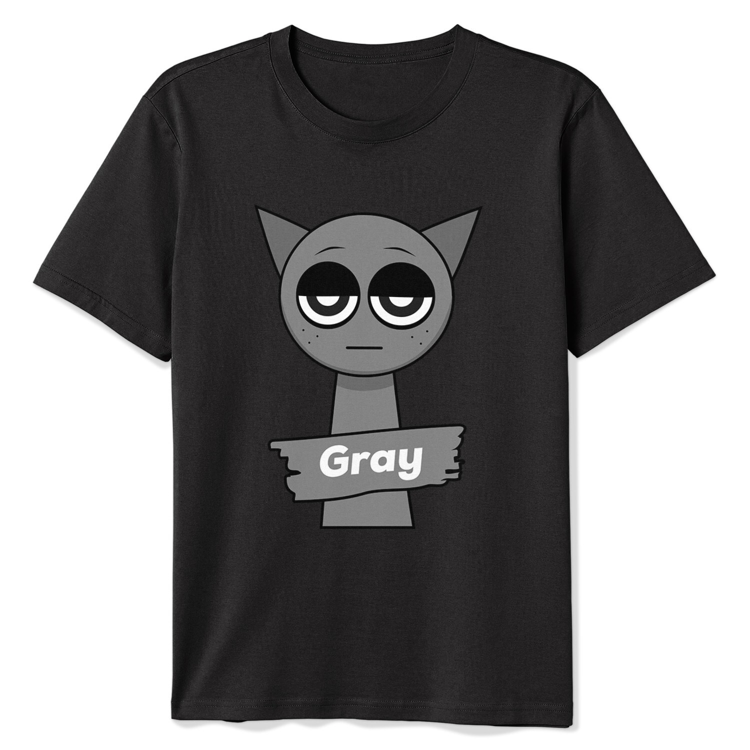 Sprunki Gray Kids T-Shirt Funny Sprunki Kids Shirt Boys Girls Gray Youth Tee