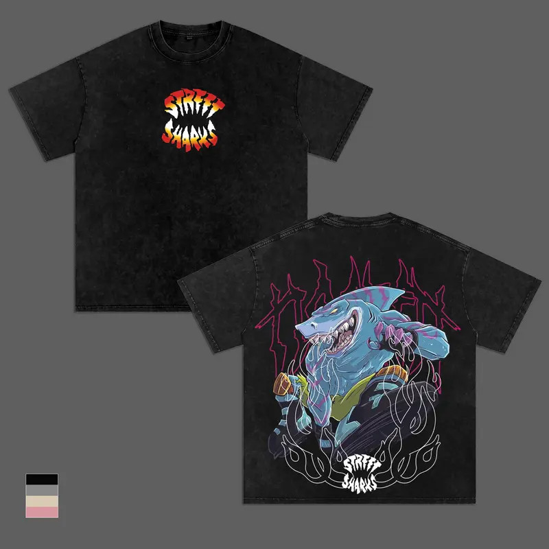 Aggressive Fist Shark Gym T-Shirt Workout Tee Street Sharks Fitness Tee Shirt