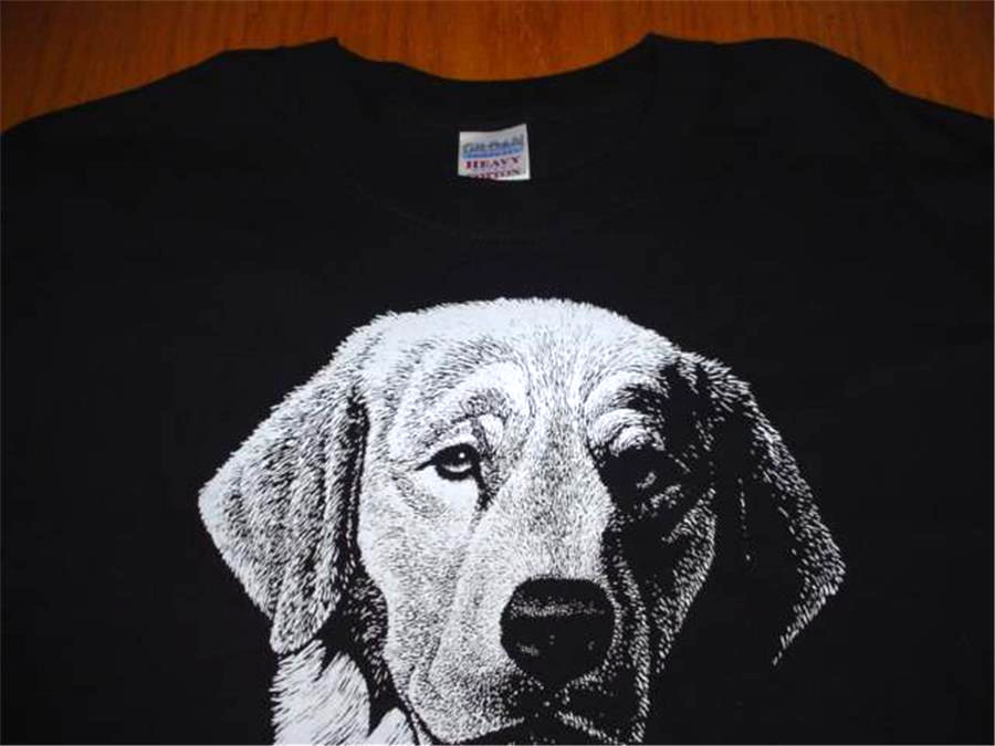 New Golden Retriever Dog Black Cotton T-Shirt Men’s Woman’s Adult Size Large