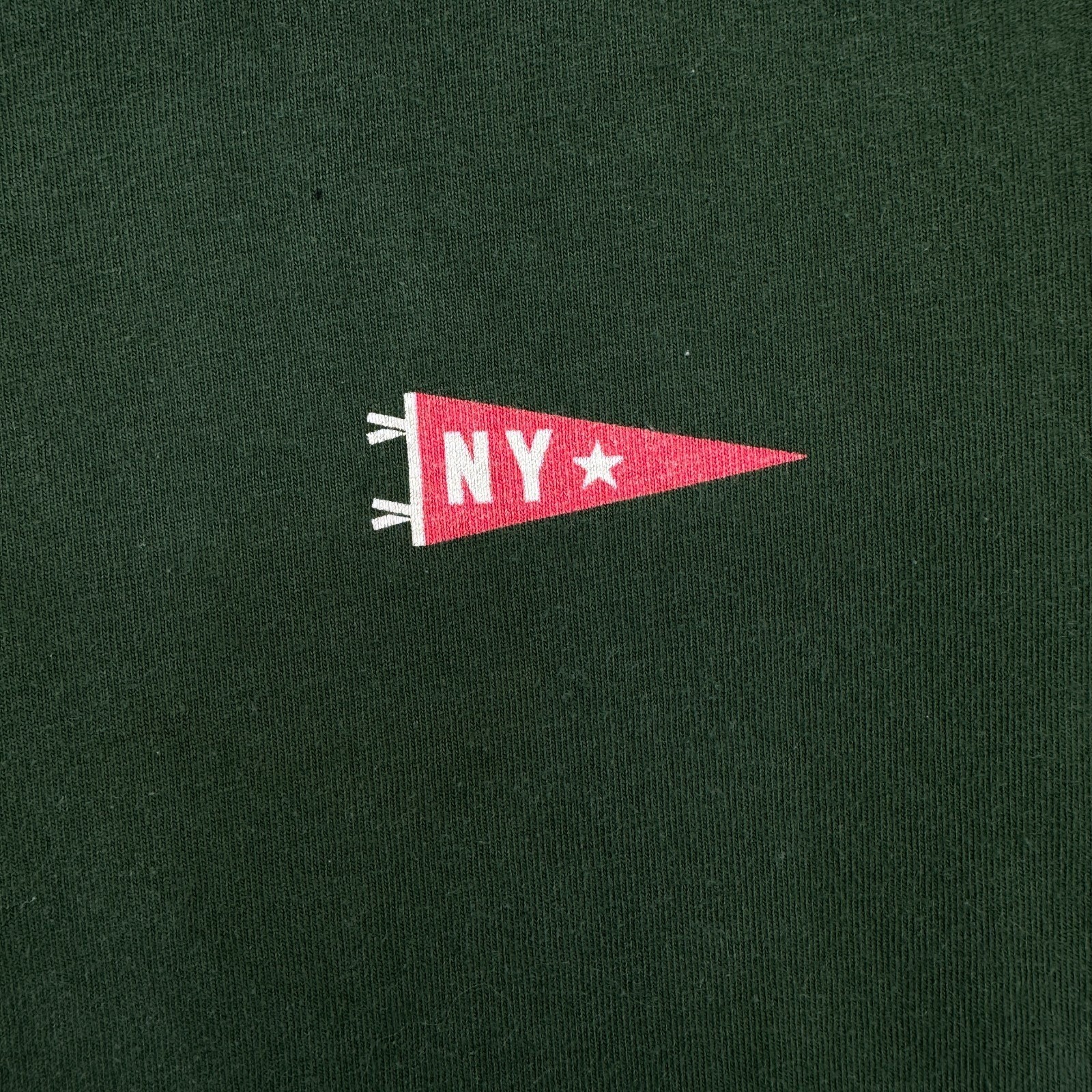 J Crew x Oxford Pennant NY T-Shirt Mens SZ S Green Shirt Academia Preppy College