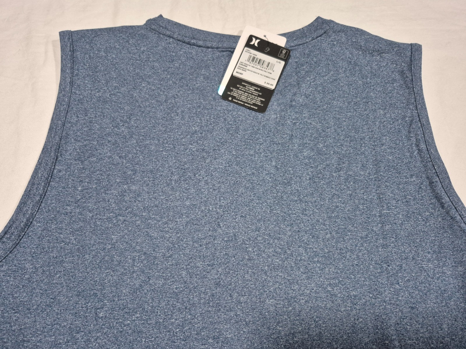 Hurley Men’s Exist Breathe Performance Tank top Poly Gladiator Submarine Blue