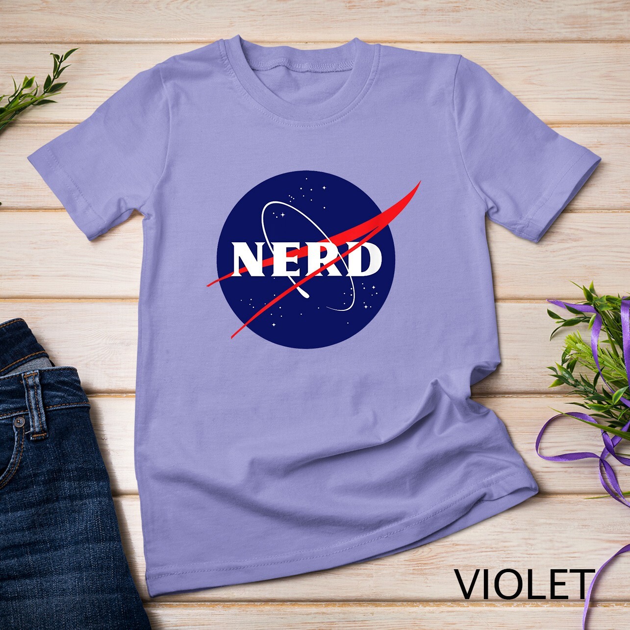 Funny NASA Nerd Logo Parody Science Astronomy Astronaut Unisex T-shirt
