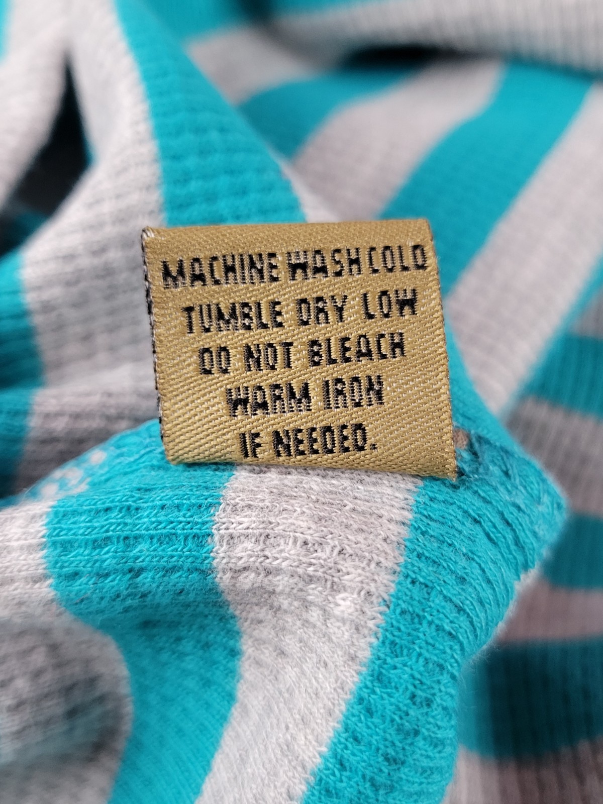 Evolution Mens 6XL Teal/Gray Striped Waffle Thermal T-shirt Long Sleeve
