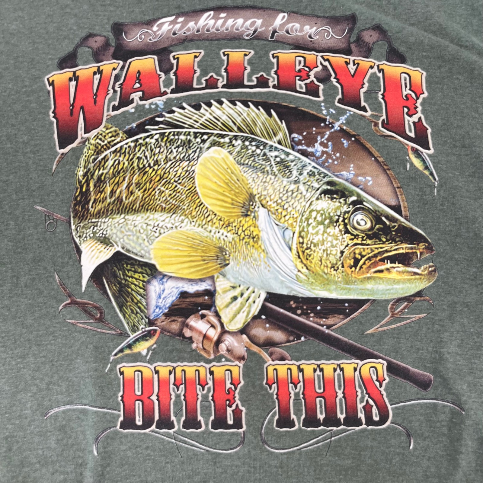 Walleye “Bite This” T-Shirt Walleye Fishing Tshirt Camping Lake