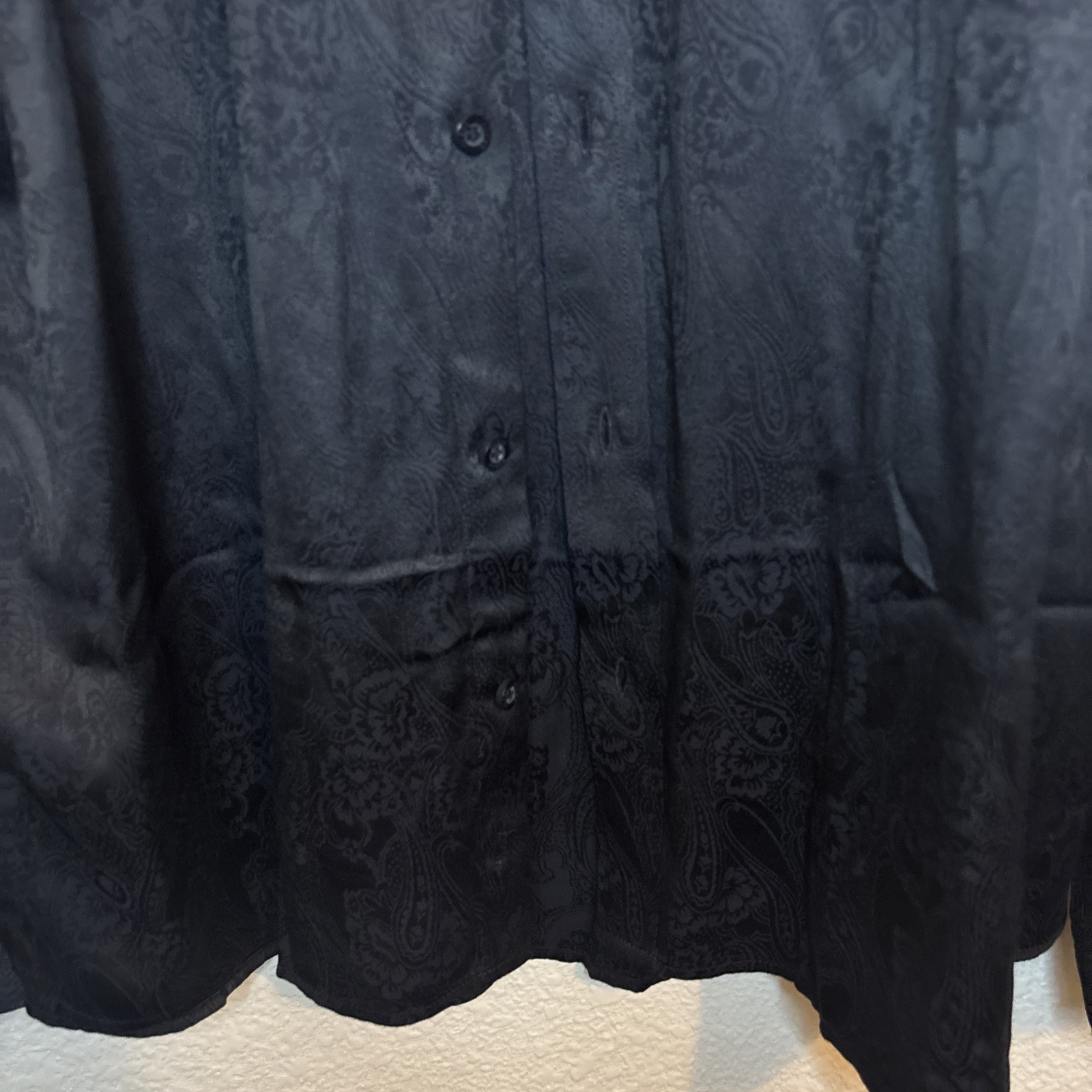 Guess Men’s regular fit Shirt Long Sleeves Paisley Print Allover Size XL