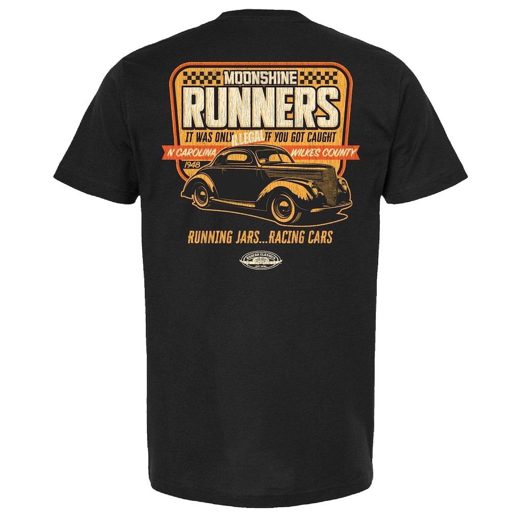 NASCAR Moonshine Runners T Shirt Vintage Racing Retro Motorsport Tee