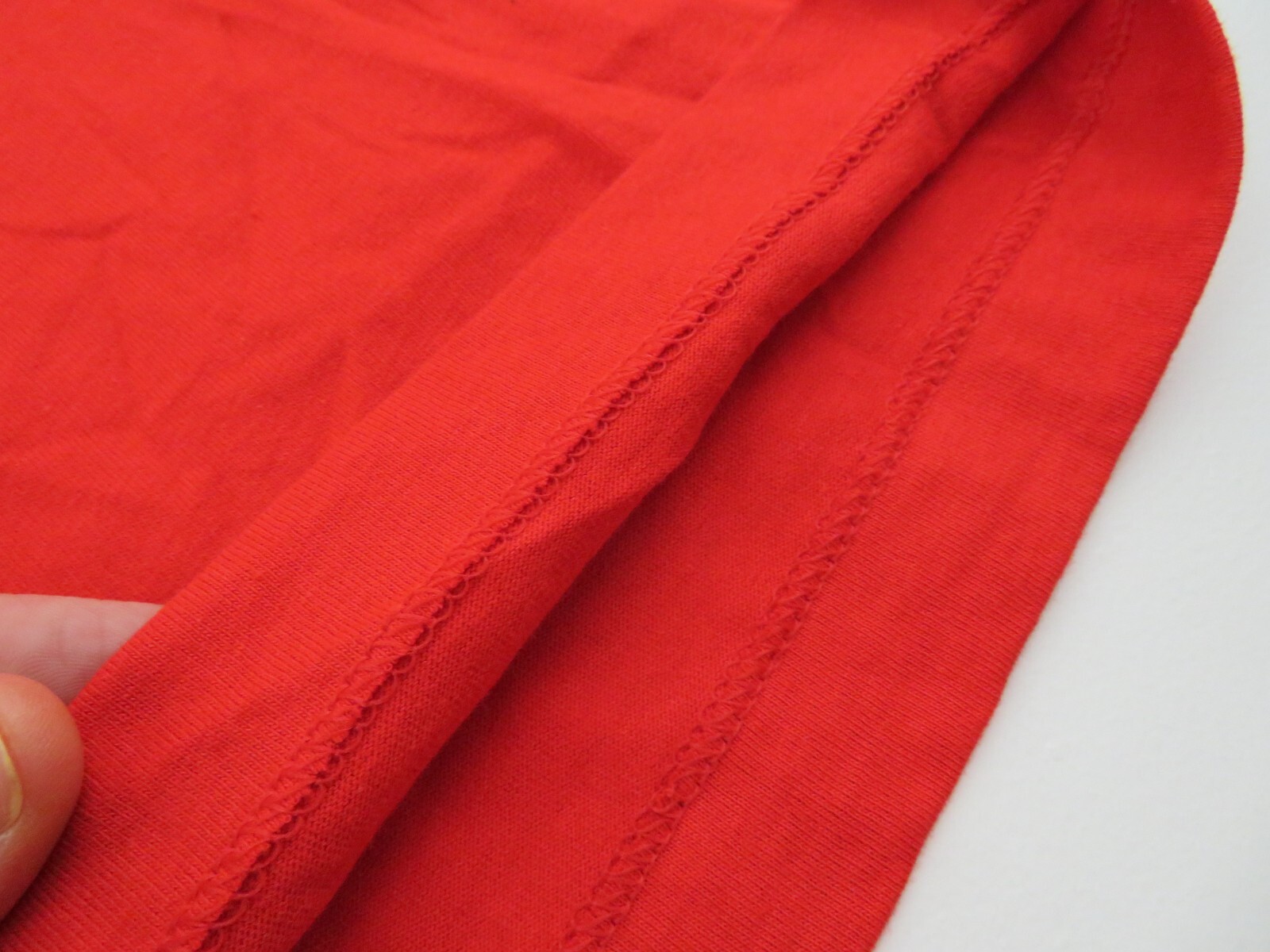Vtg Fruit of the Loom USA T-Shirt XL Red Pocket Single Stitch Tee NOS 90s Blank