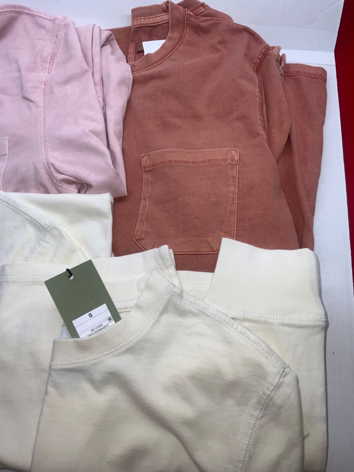 Thick LONG SLEEVE mid weight Crew Neck POCKET T-Shirt Standard Fit Goodfellow