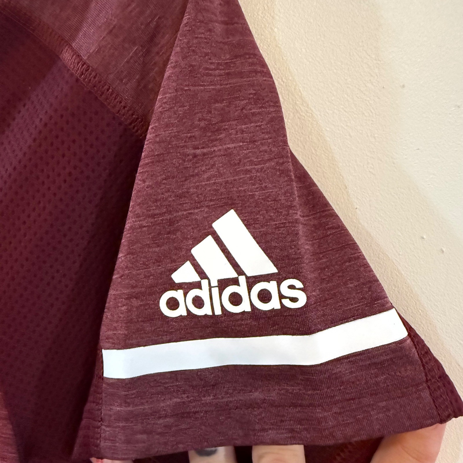 Adidas Mississippi State Bulldogs Mens Climalite Maroon Performance Shirt MSU L