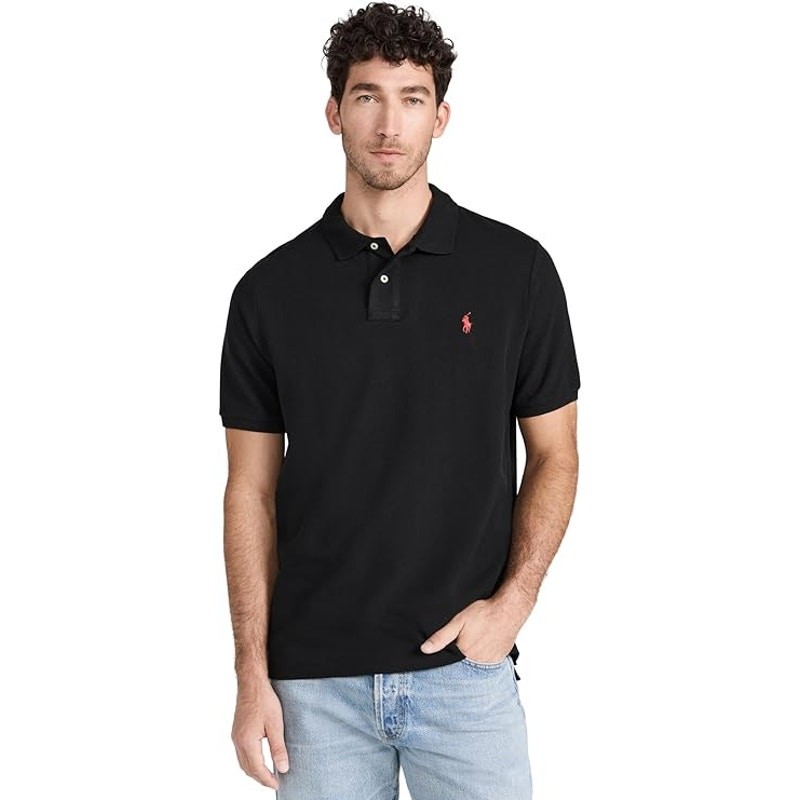 NWT Ralph by Ralph Lauren Men’s Classic Fit Iconic Mesh Polo, Black, XL