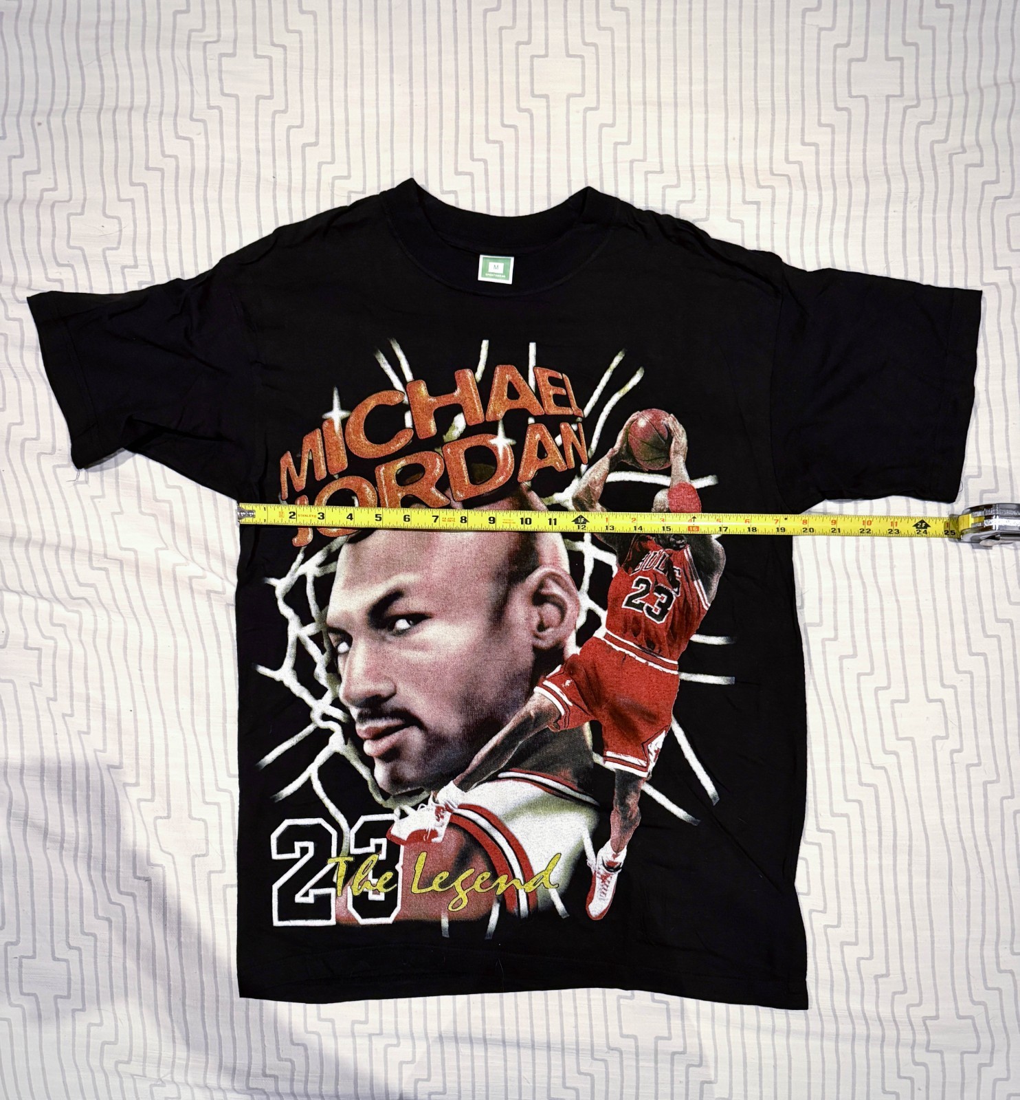 Vintage 90s Michael Jordan 23 The Legend Double Sided Rap Tee Shirt Size M