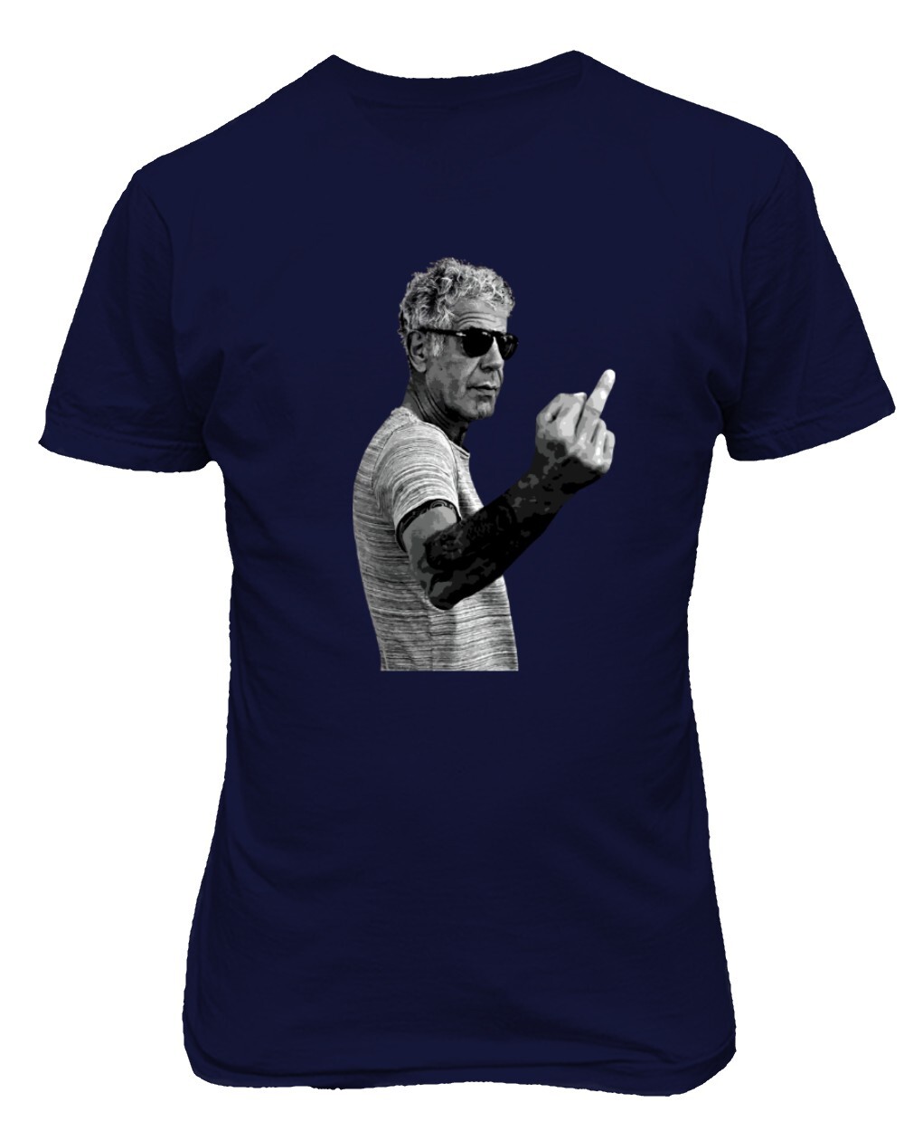 Anthony Bourdain American Chef Giving The Finger Unisex T-Shirt