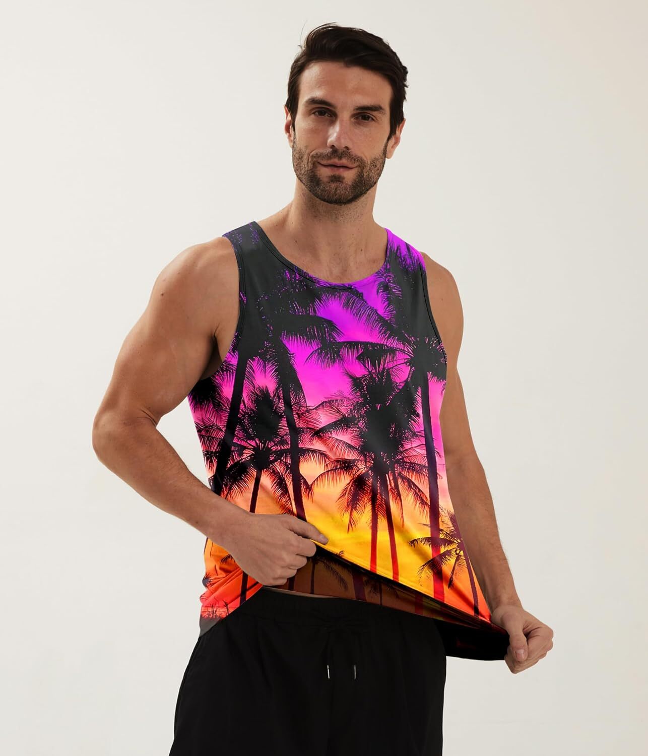 Mens Tank Tops Funny Graphic Summer Sleeveless Tank Top,comfortable, breathable