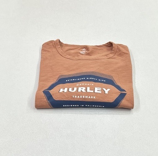 Hurley Men’s One-Piece Graphic Tee, Orange, L