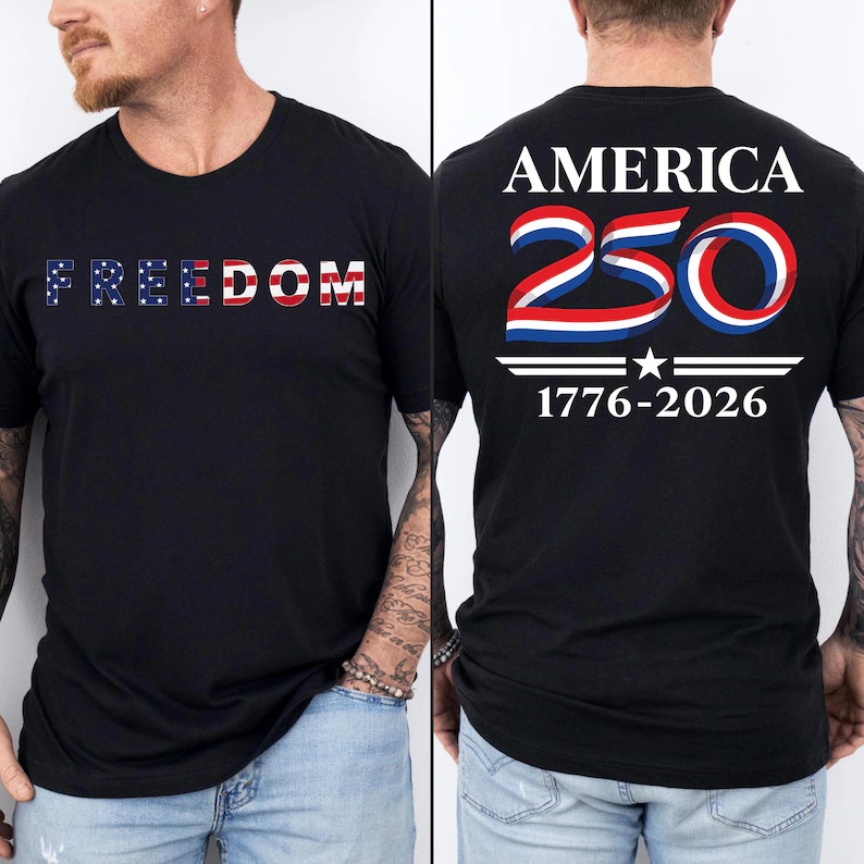 Freedom America 250 Shirt, America 1776–2026 T-Shirt, Patriotic USA Tee