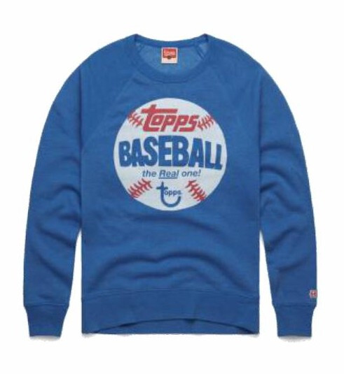 Topps Baseball The Real One Vintage Blue Crew Neck Sweatshirt By Homage