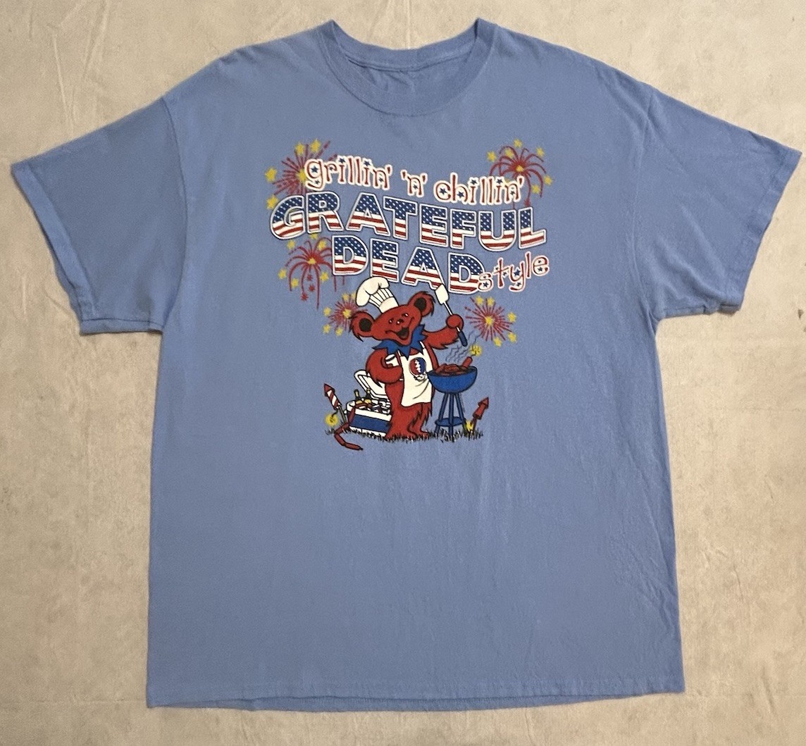Liquid Blue GRATEFUL DEAD Grillin n Chillin 4th of July Fireworks XL TShirt 2011