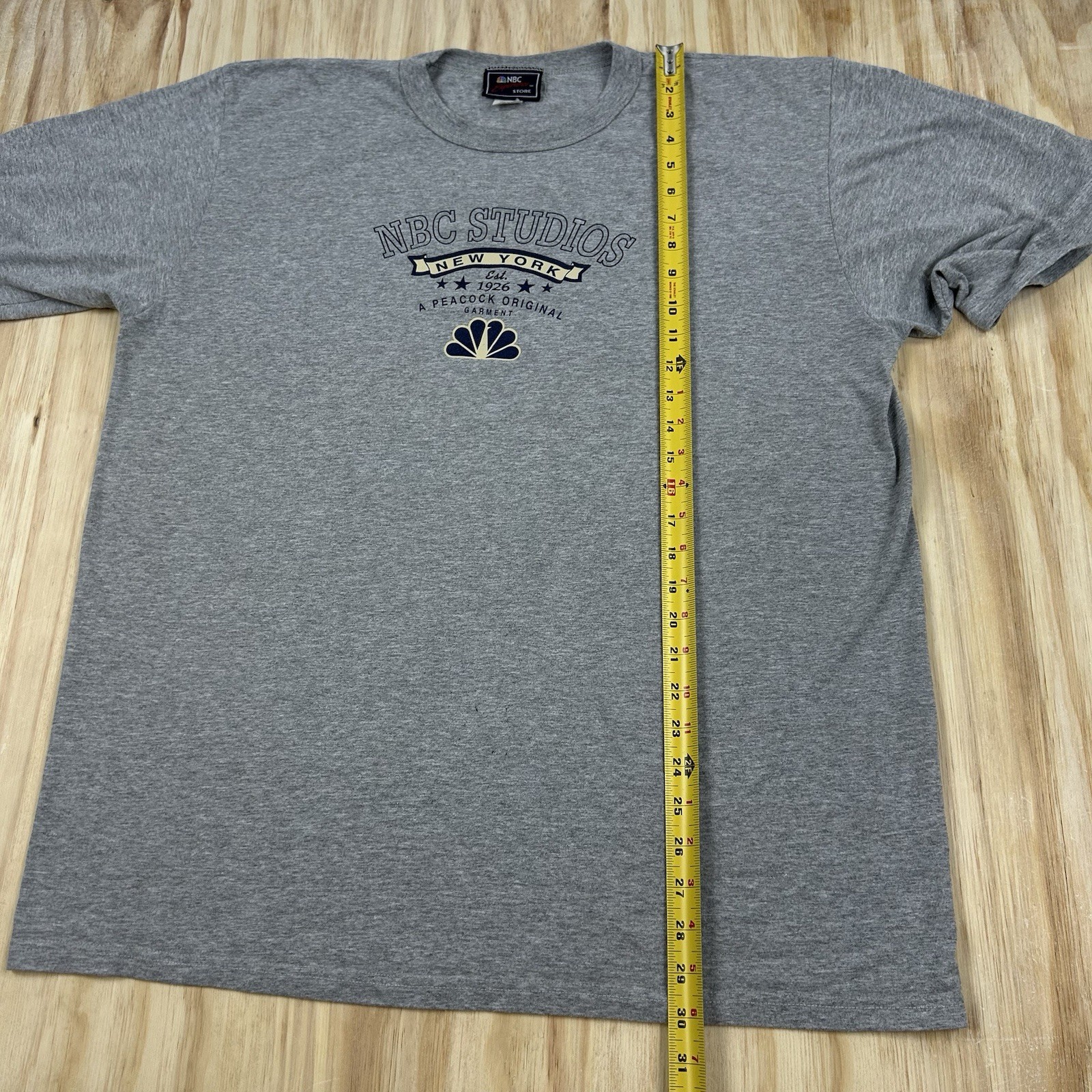NBC Store T Shirt XL Grey NBC Experience Store Vintage USA Short Sleeve TV