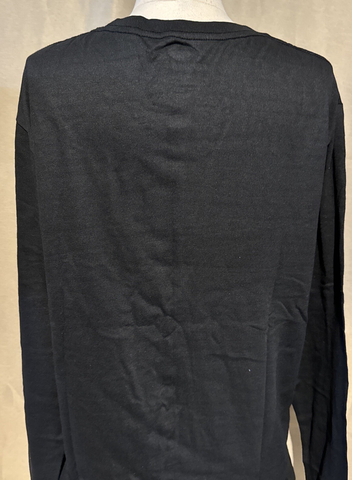 Mossy Oak Men’s Medium Long Sleeve Black T-Shirt With Camouflage Logo