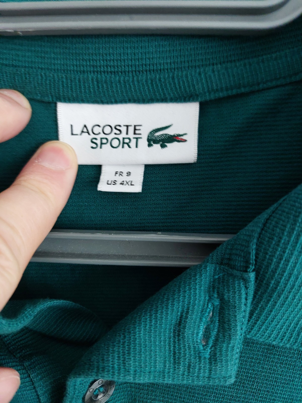 LACOSTE 4XL (SIZE 9) GREEN POLO SHIRT VERY GOOD USED CONDITION