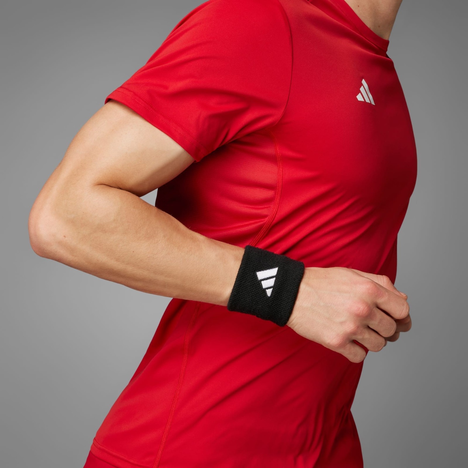 adidas Mens Adizero Essentials Running T-Shirt Sports Top Black Red White Blue
