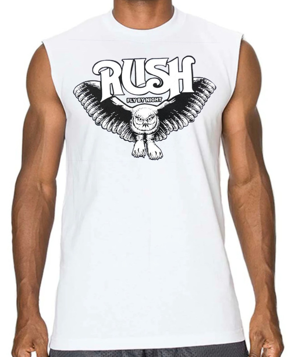 Rush Fly By Night Rock Band Men’s Muscle Shirt (Multiple Colors)