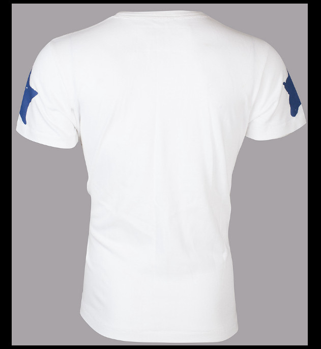 $105 TRUE RELIGION White Blue 71 STARS Short Sleeve Graphic Heavyweight T-shirt