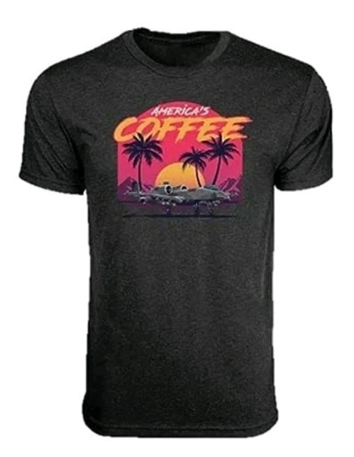 Black Rifle Coffee T Shirt Vintage Black A-10 Operator Marines Army USA Size SM