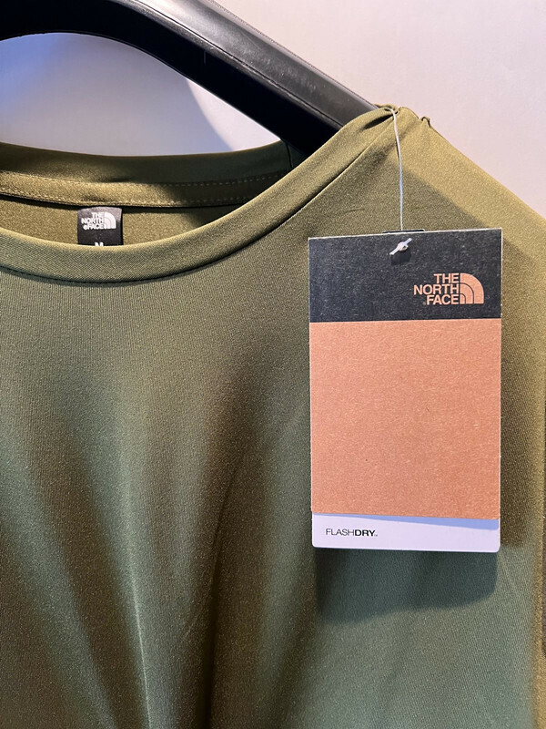 THE NORTH FACE MENS DUNE SKY LONG SLEEVE CREW FOREST OLIVE LARGE STANDARD FIT