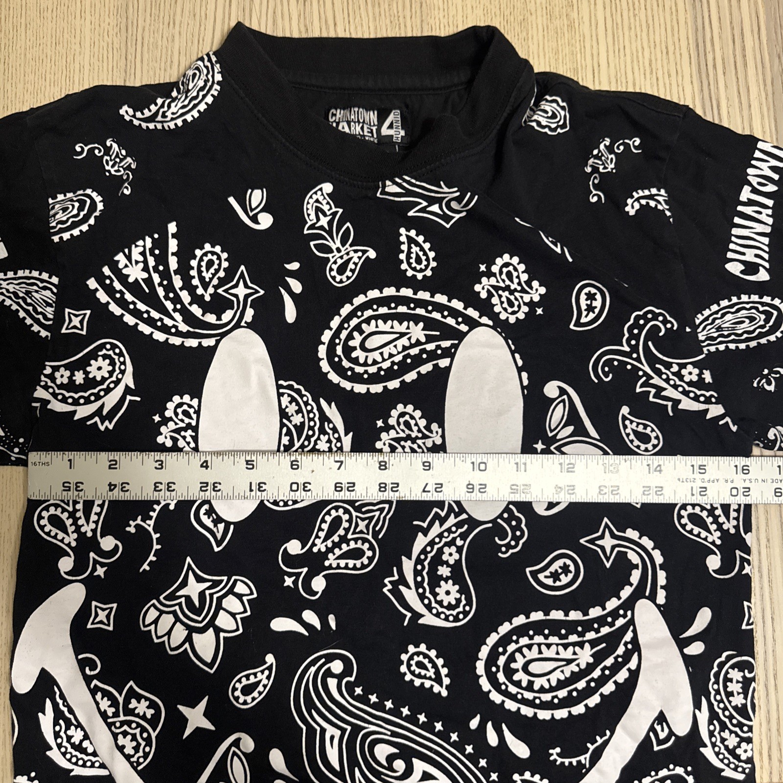 Chinatown Market x YG 4Hunnid Smiley Paisley Bandana T-Shirt Black Men’s Size S