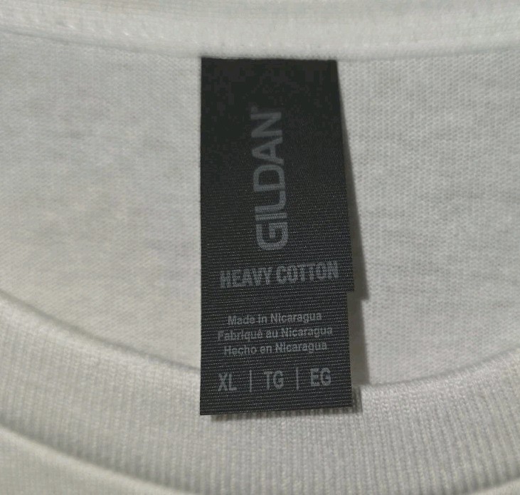 Gildan Heavy Cotton Crew Neck T-Shirt Blank Tee Short Sleeve White Size XL