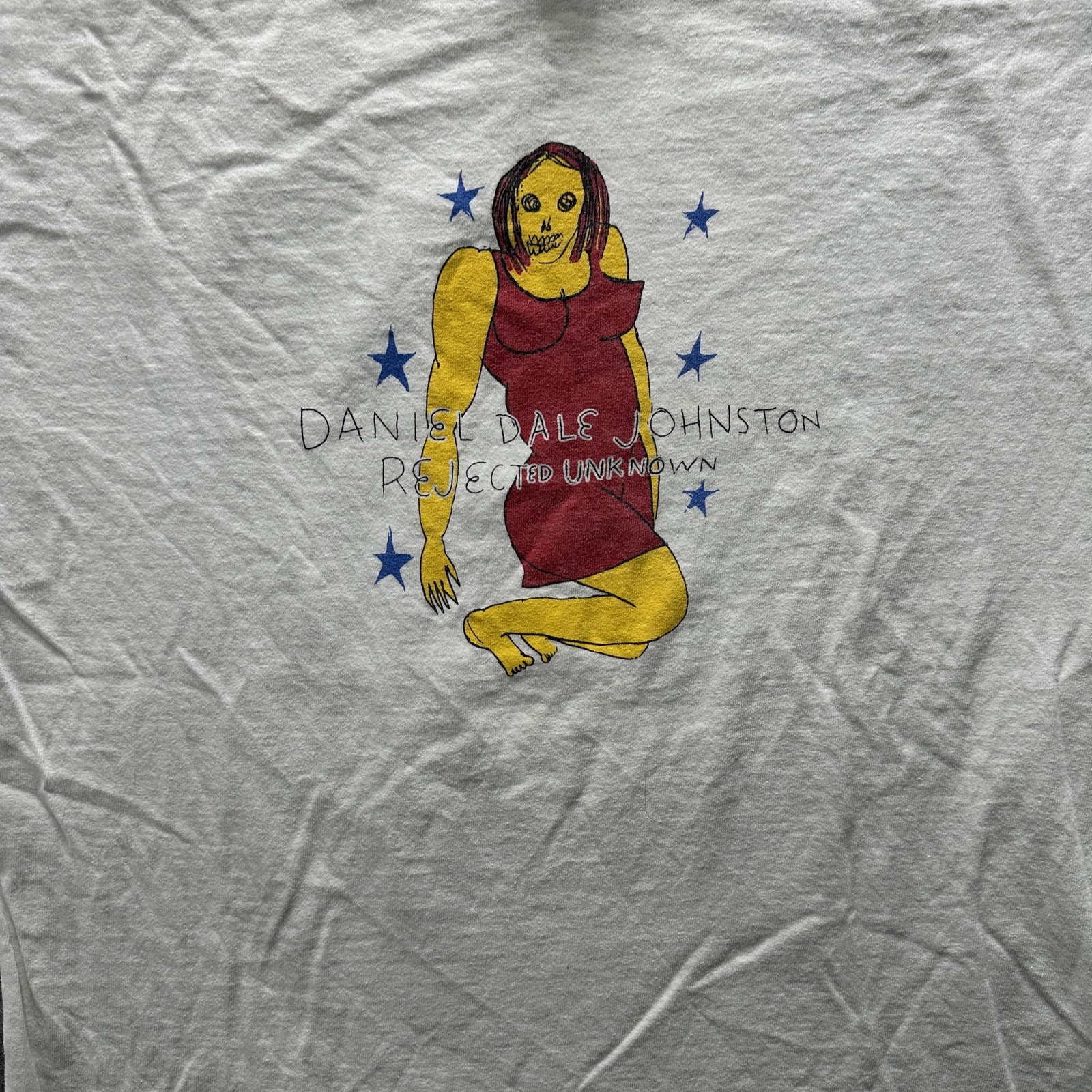 Vintage Daniel Johnston Rejected Unknown Delta Shirt Mens Medium Graphic Tee 90s