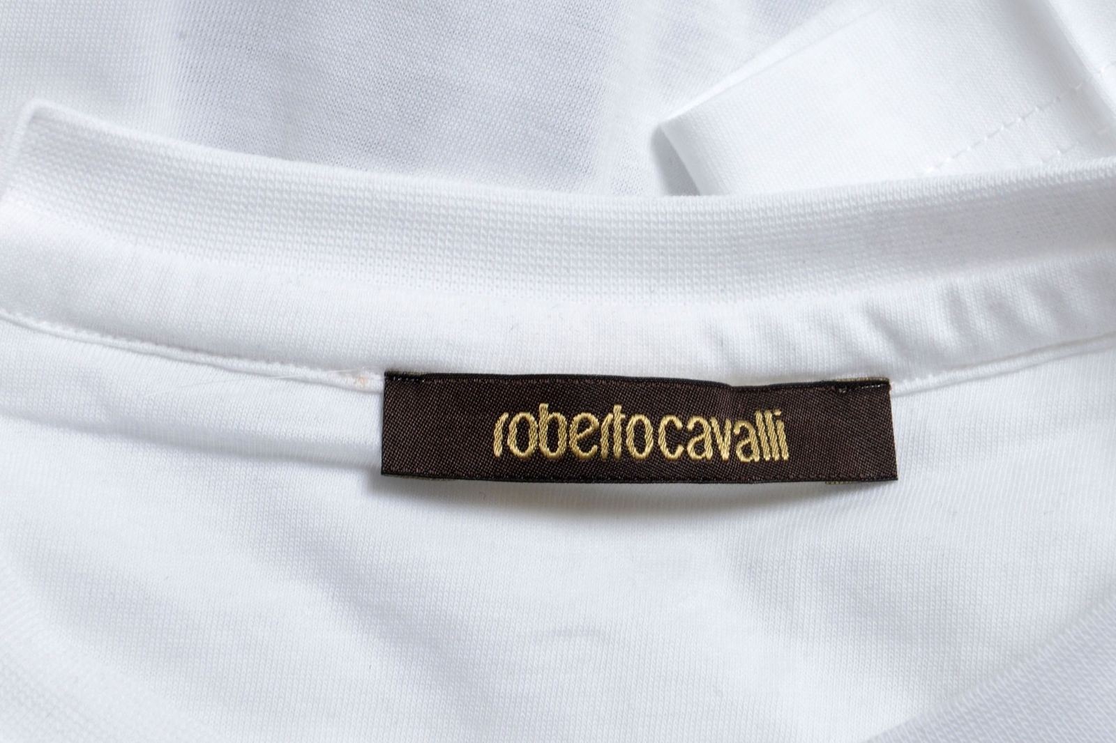 Roberto Cavalli Men’s White Graphic Lion Crewneck T-Shirt Size S M L XL 2XL