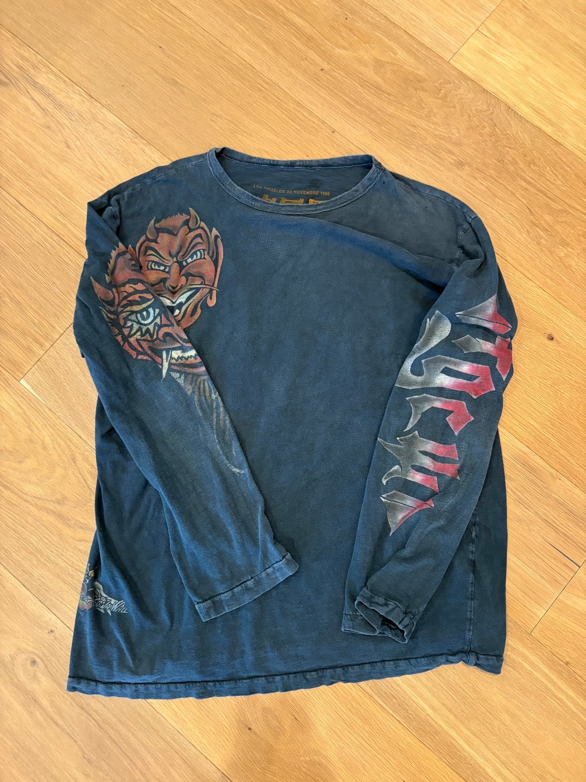 Vintage The Great China Wall Tattoo Long Sleeve RARE Large