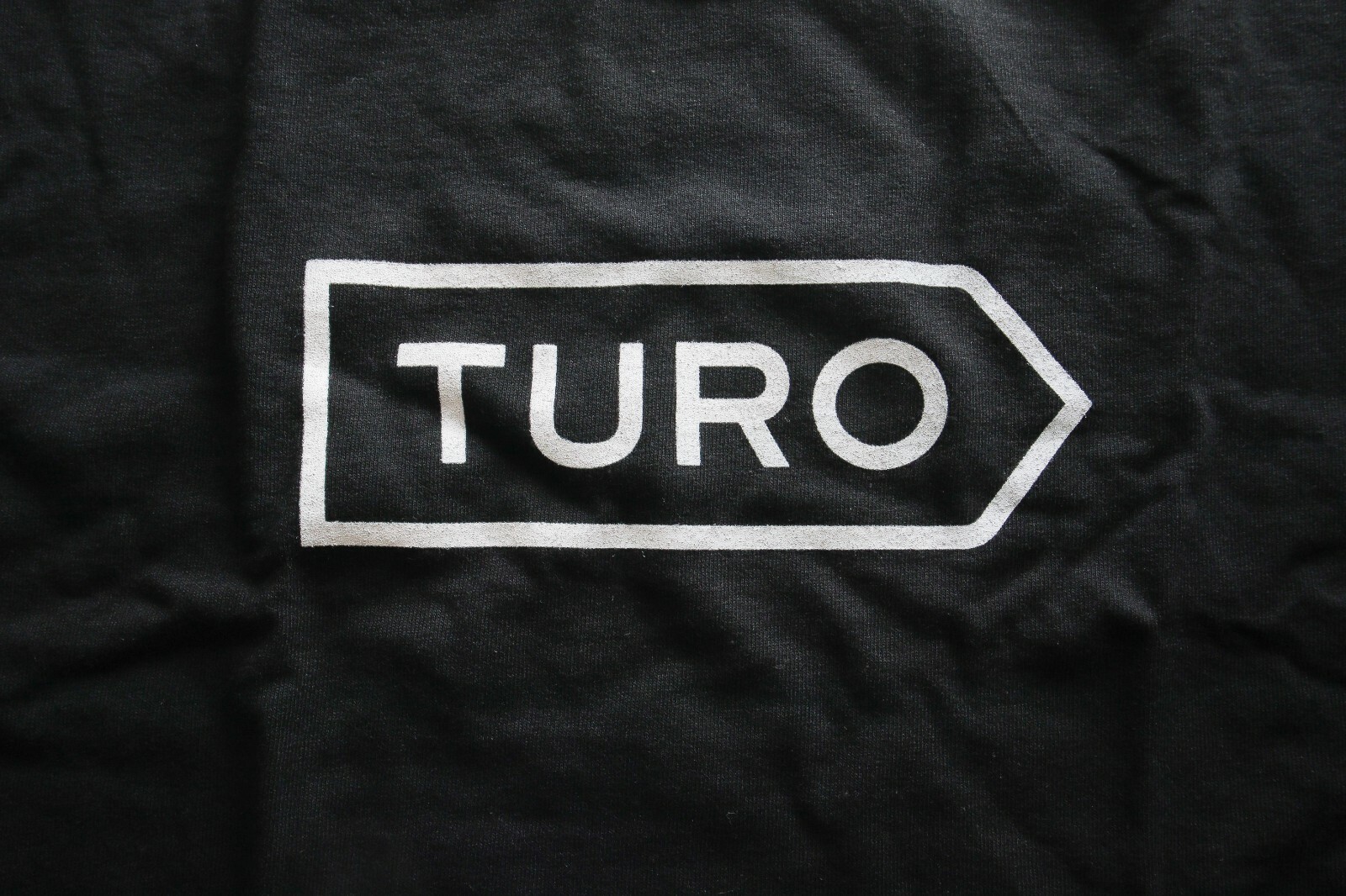 Black Turo T Shirt Made In The United States Size Large Cotton Poly 100% Recycle