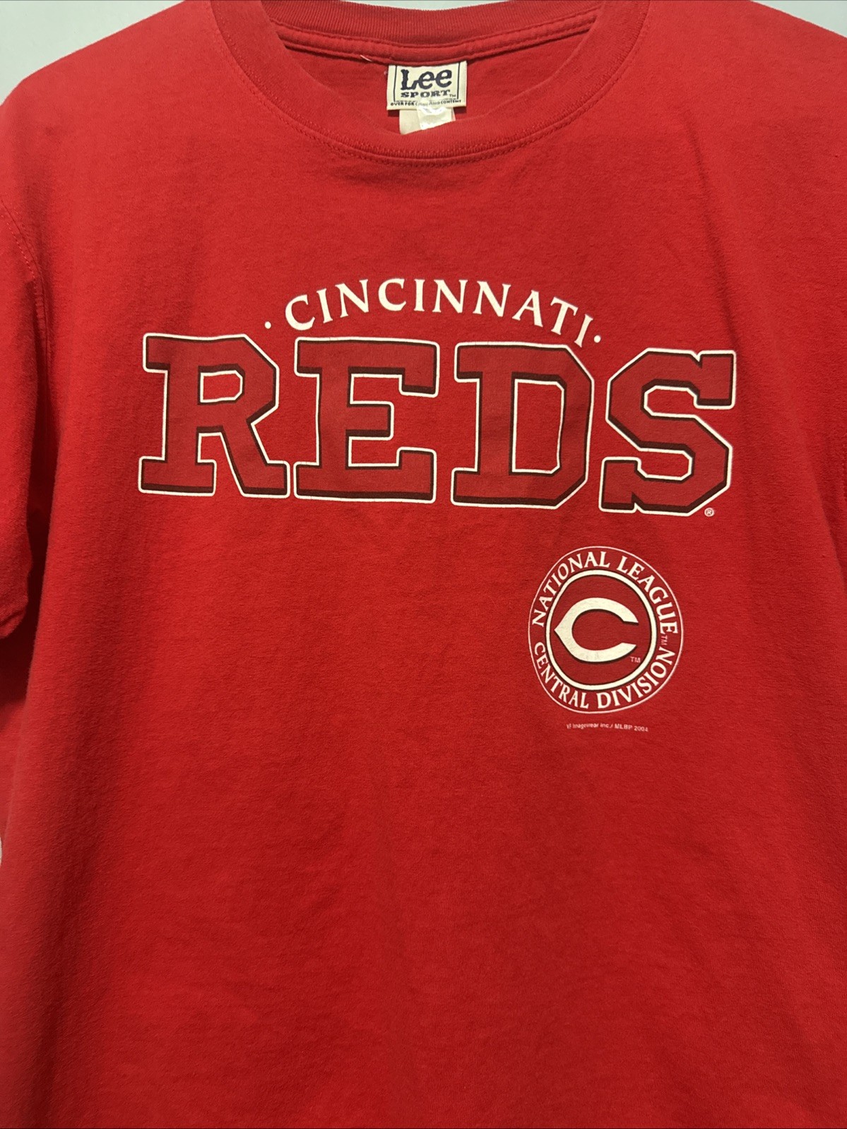 Vtg 03 Lee Sport Shirt Cincinnati Reds MLB Baseball Adult L *No Tag With Size*