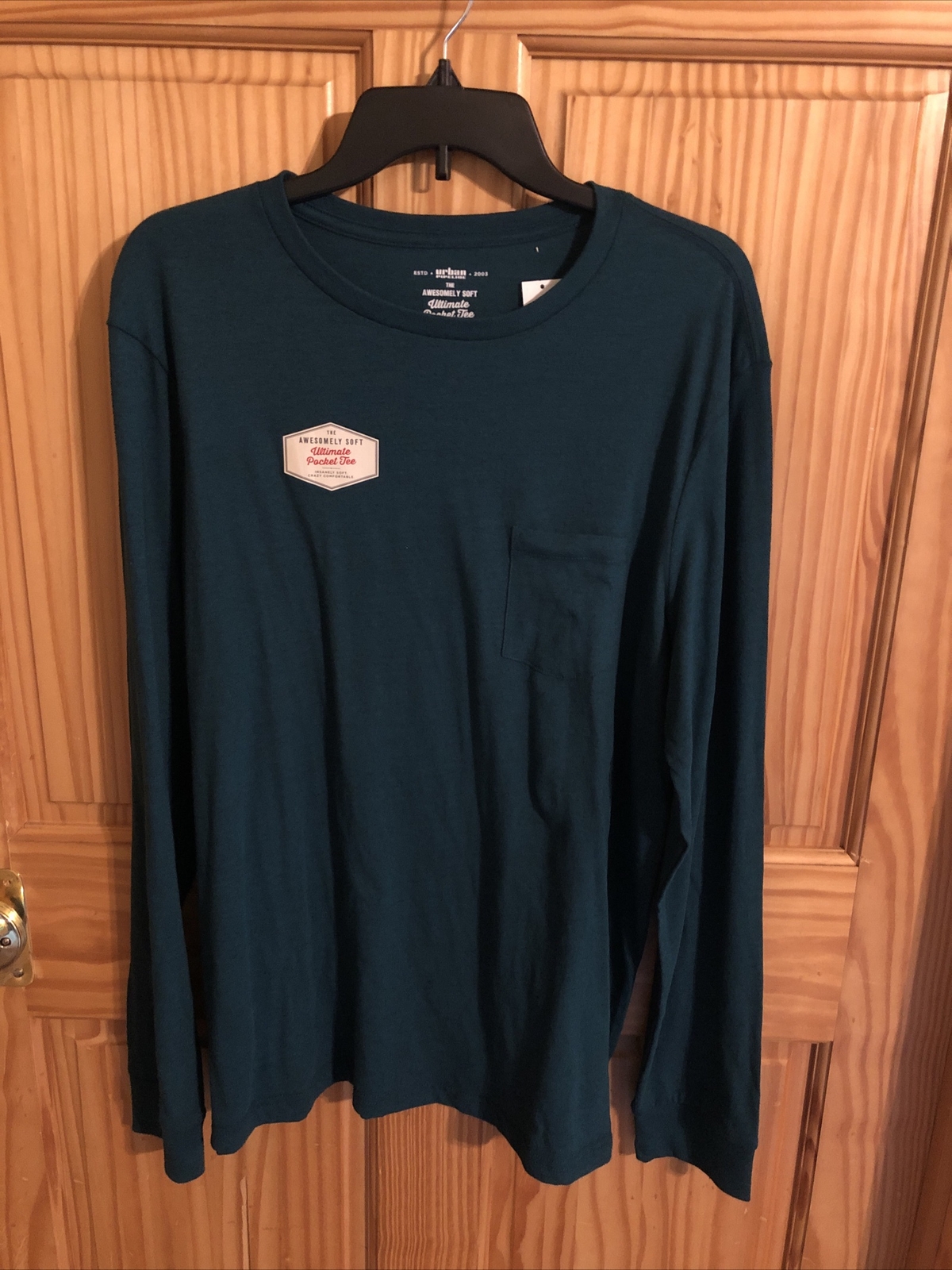 Urban Pipeline LS Tee Shirt Large Green Mens $20 (s-blk-50-21)