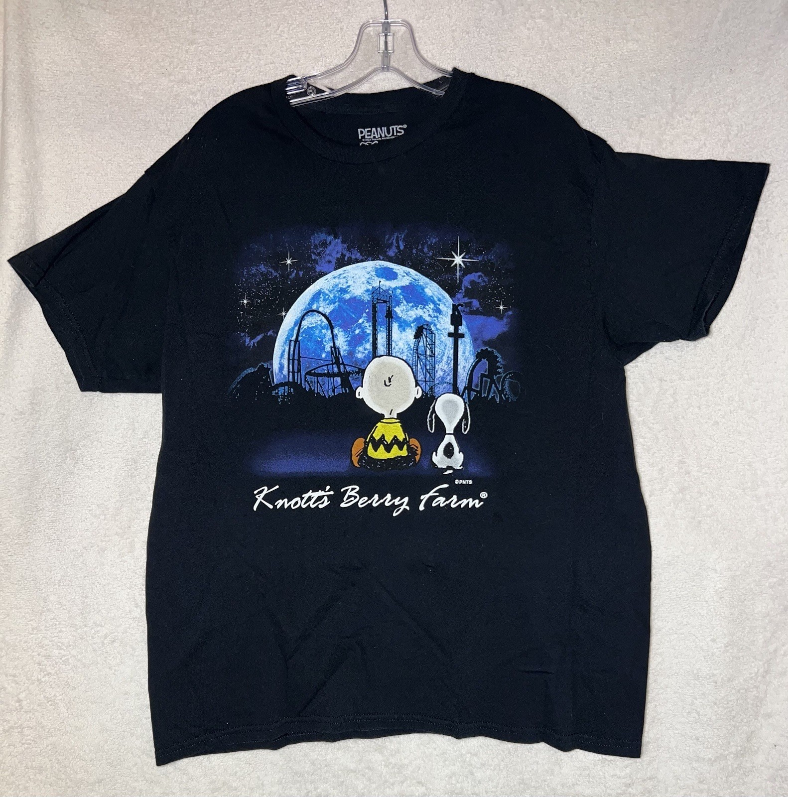 Peanuts x Knott’s Berry Farm graphic tee featuring Charlie Brown and Snoopy L