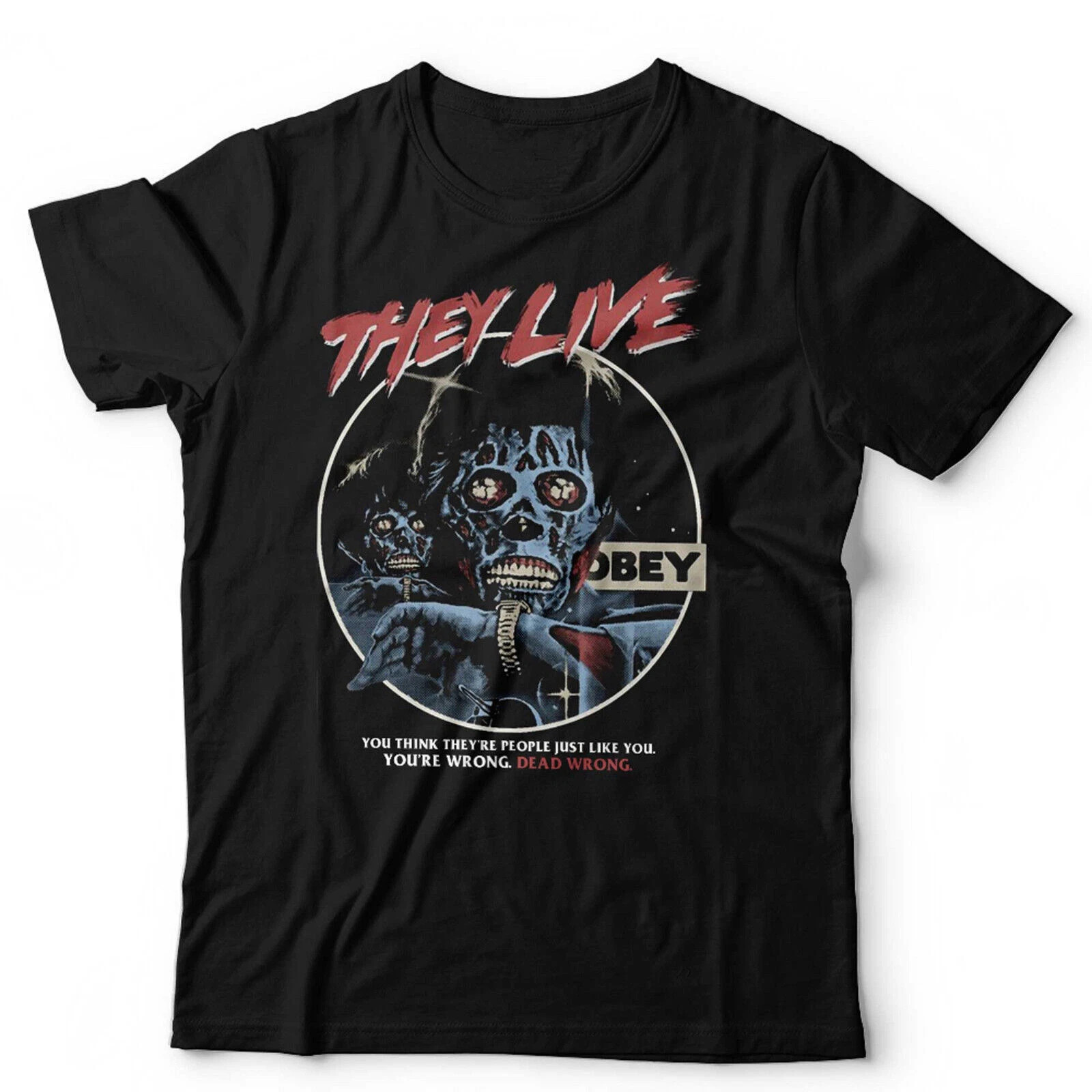 They Live Tshirt Retro Unisex Vintage Movie John Carpenter 80s Horror TRENDING