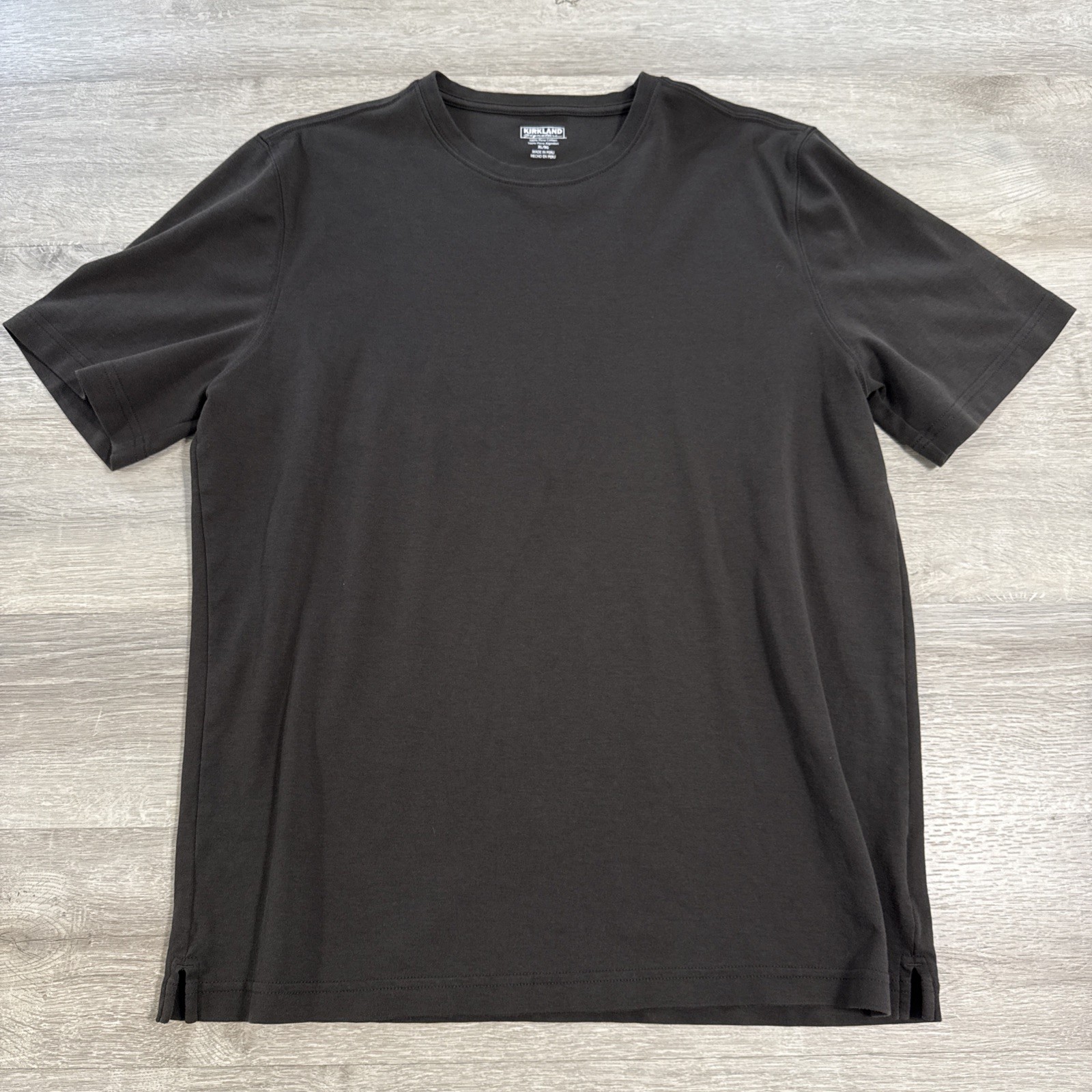 Kirkland Signature Shirt Men’s XL Black Pima Cotton Basic Solid Tee