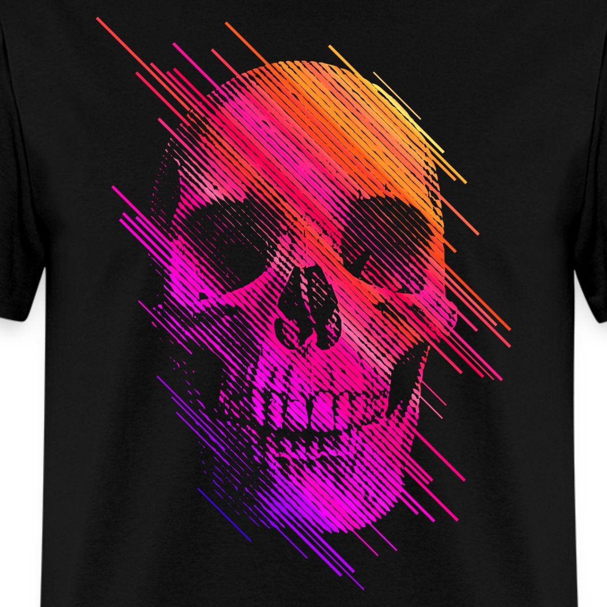 Colorful Rainbow Skull Men’s T-Shirt