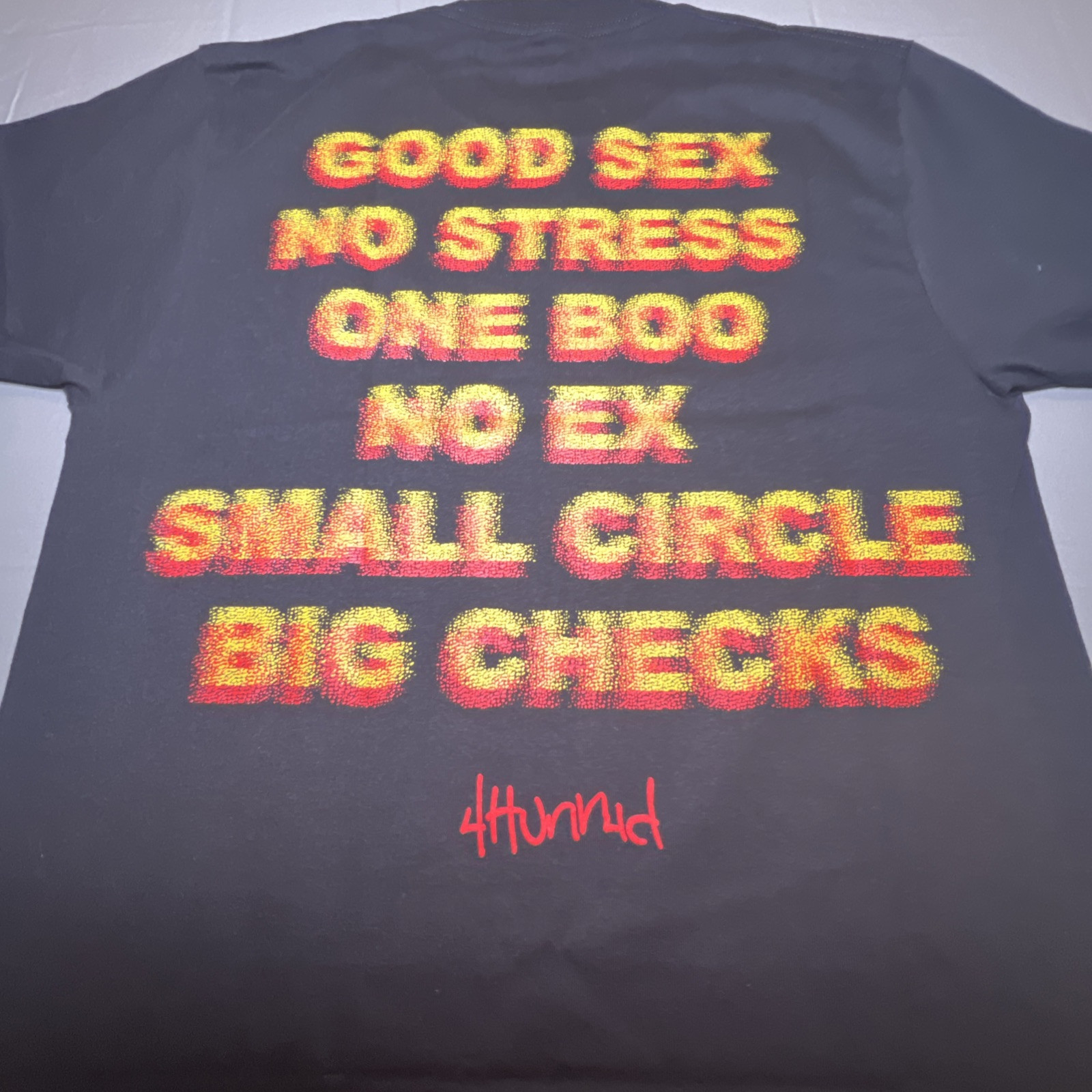 4Hunnid YG Men’s T-Shirt No Stress One Boo Short Sleeve Crewneck Tee SMALL NWOT