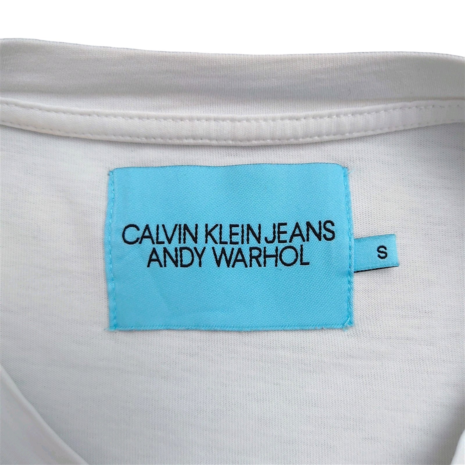 Calvin Klein x Andy Warhol Potrait T Shirt Size Small White Slub Cotton Tee