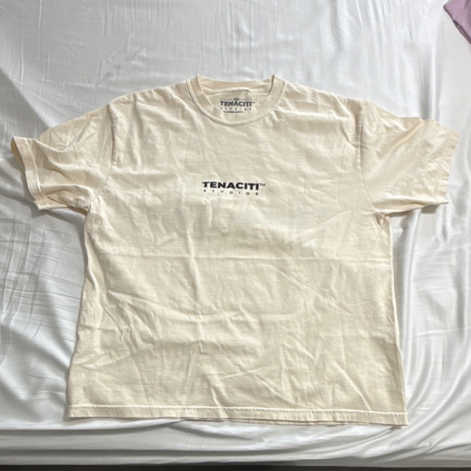 Tenaciti Studios Men’s Cream Short Sleeve T-shirt Size XL