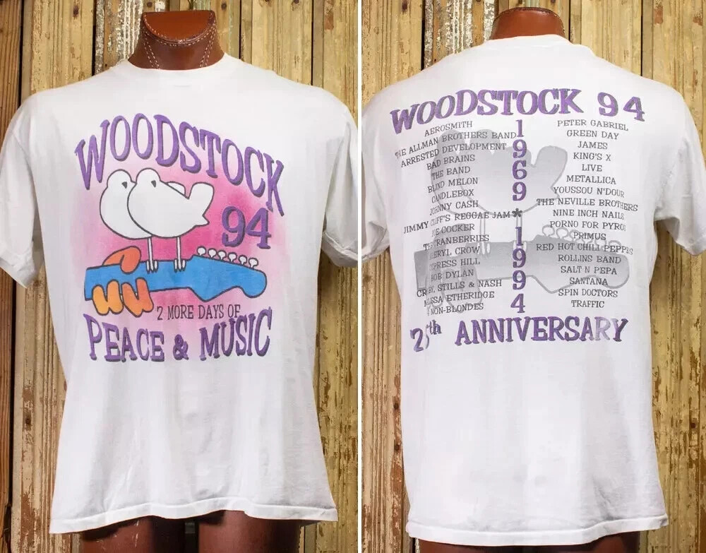 Vintage Woodstock ’94 Concert 2 sided T-shirt 1994