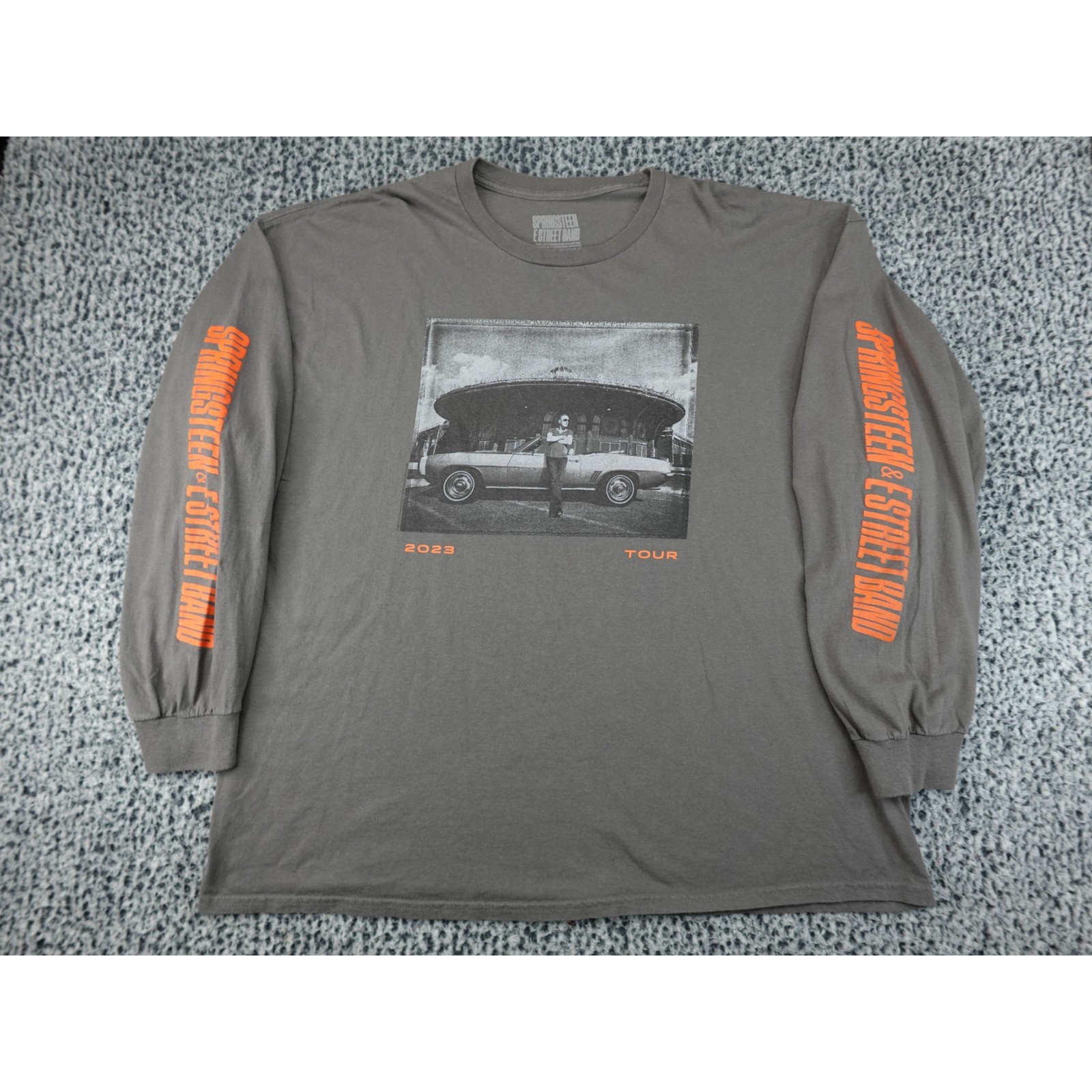 Springsteen E Street Band Tour Shirt Mens XXXL Gray 2023 Long Sleeve Graphic