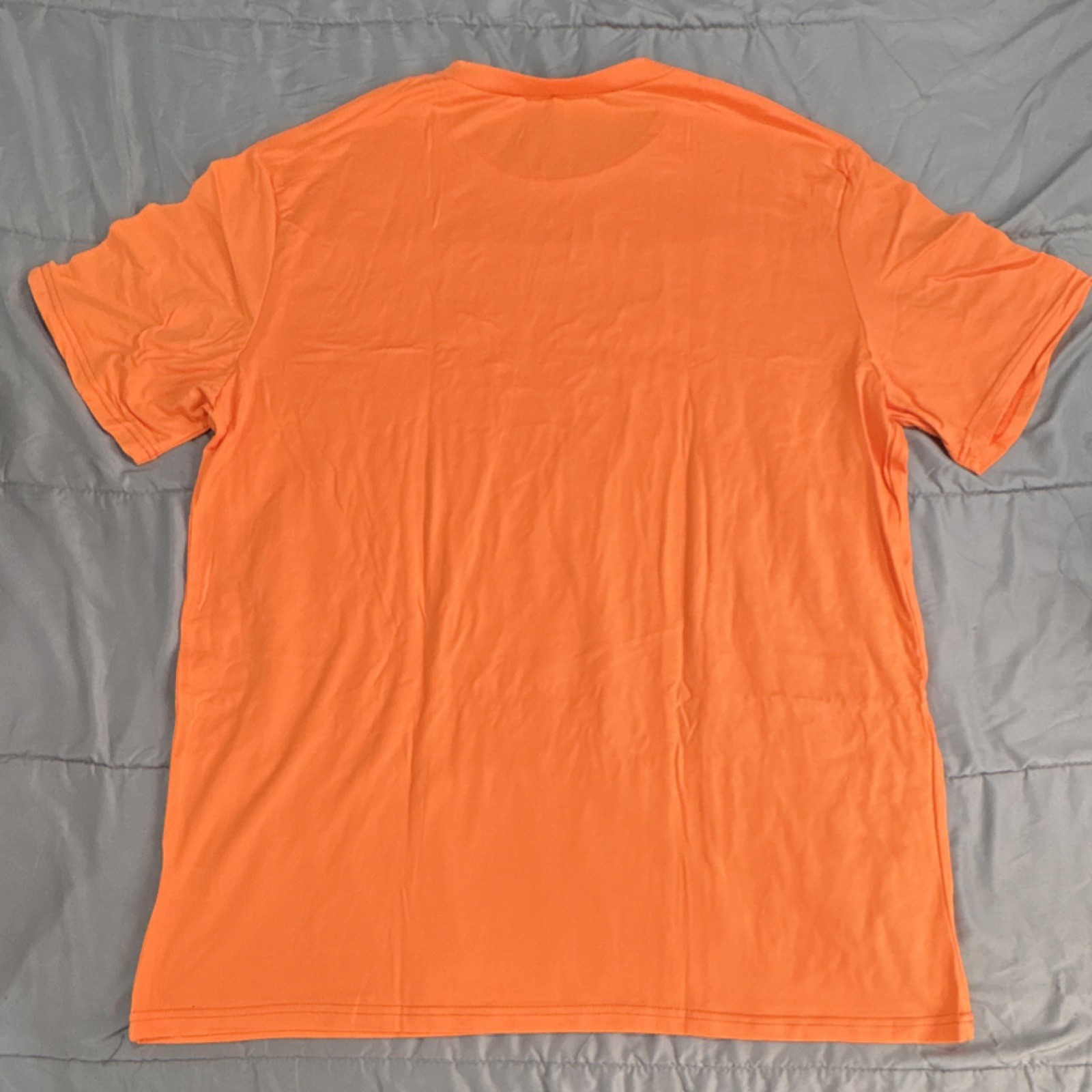 Men’s Orange Polyester Elastane Crew Neck Short Sleeve T-Shirt XXL A1