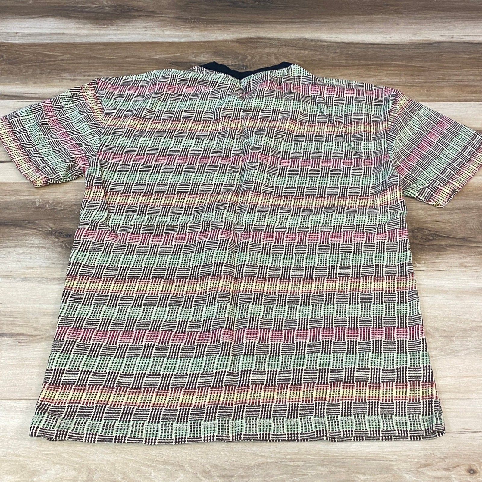 Scotch & Soda Tee Men Small Streetwear 100% Cotton Multi Color Basketweave